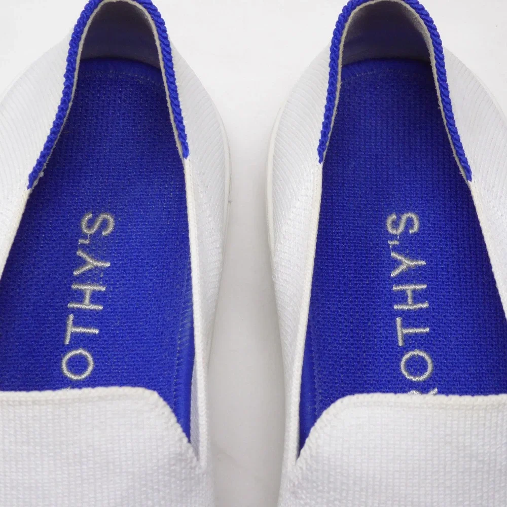 Rothy's Womens The Original Sneaker Bright White Slip On Shoes Size 10